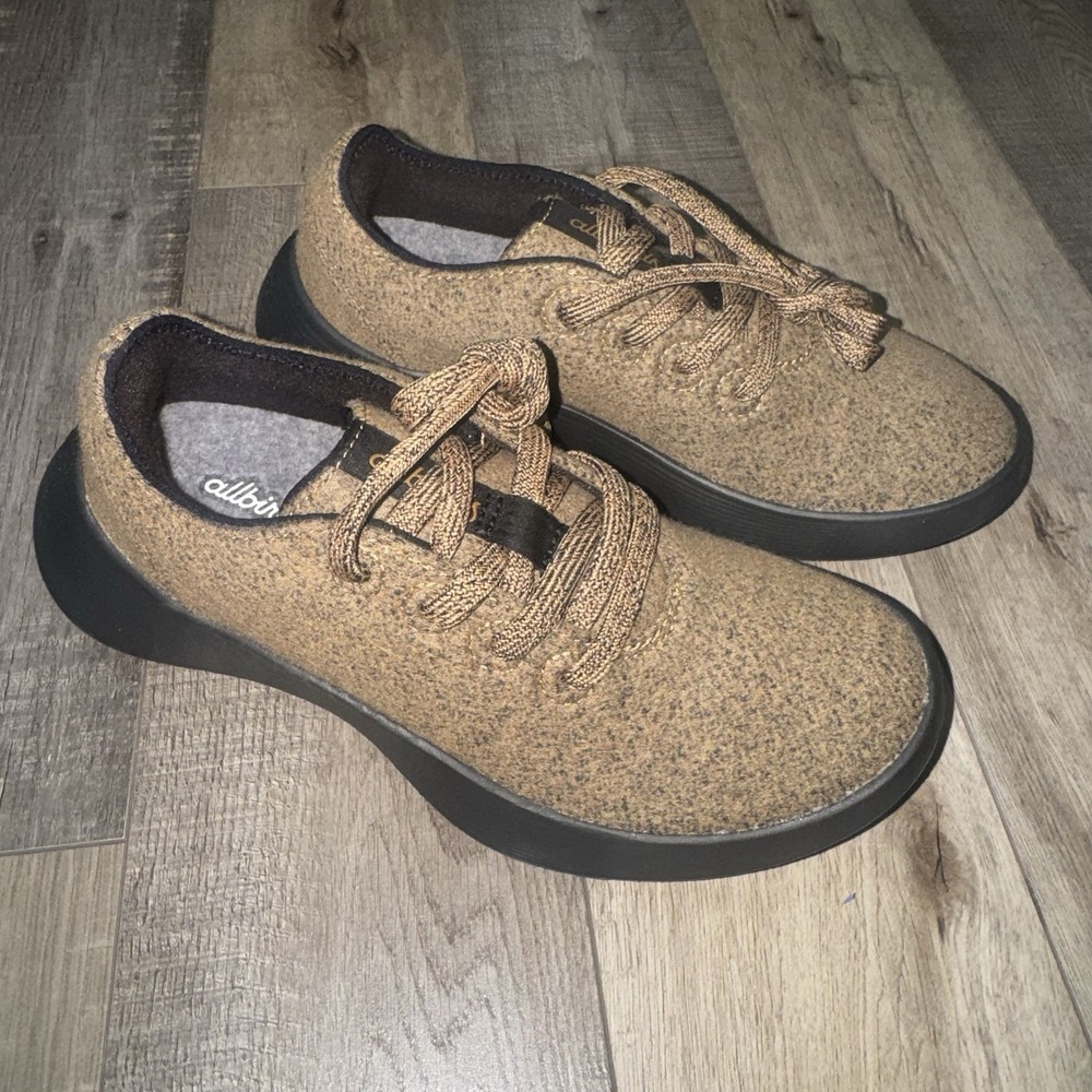 Allbirds Wool Runner 2 Brown Stony Beige Walking Sneakers Womens 6 - Picture 4 of 9